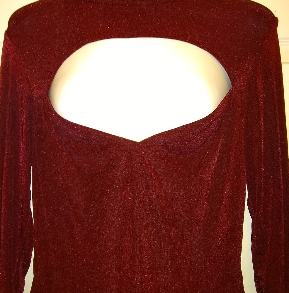 Mock Neck❤ with Cutout Detail Plus Size BodySuit - Picture 4 of 6
